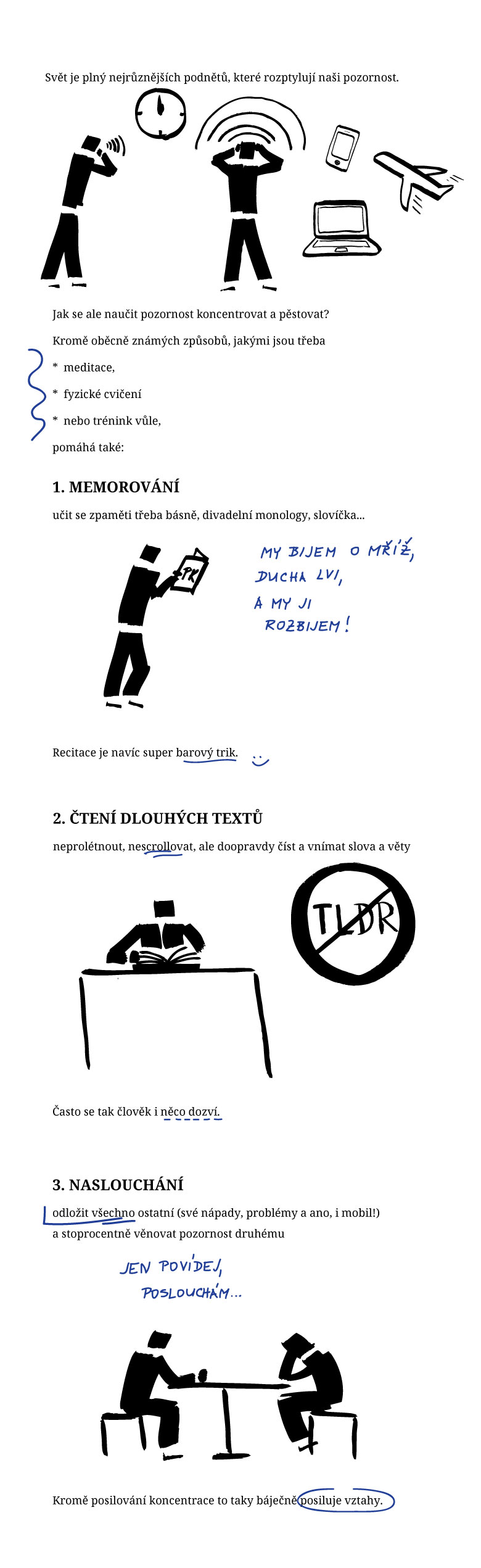 Trénink koncentrace